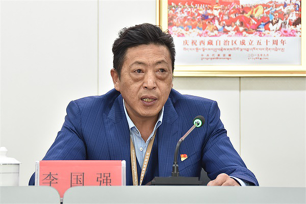 Li Guoqiang의 연설, 건설 건설 및 건축 자재 그룹 분야 검사위원회 장관